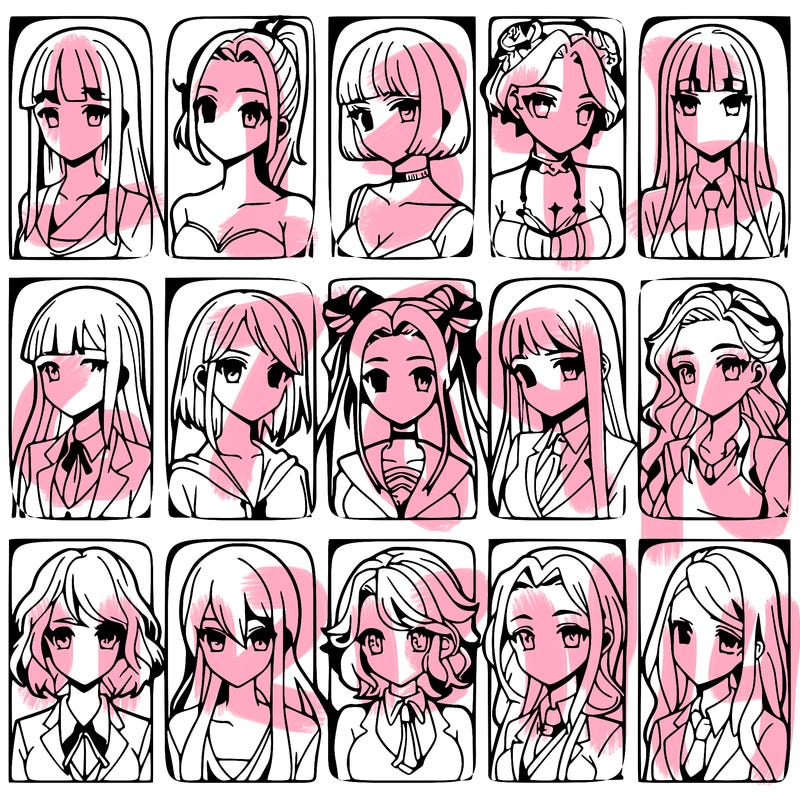 girls that look diffrent anime