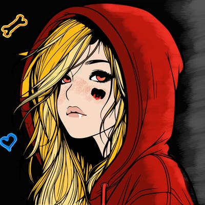realistic girl with hoodie on
