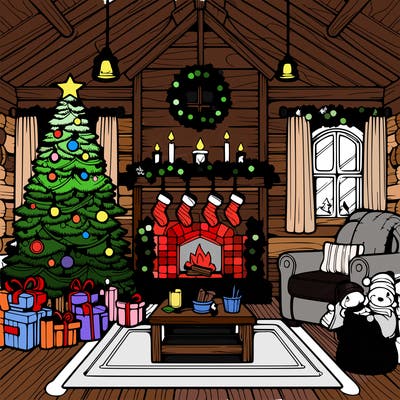 christmas house interior