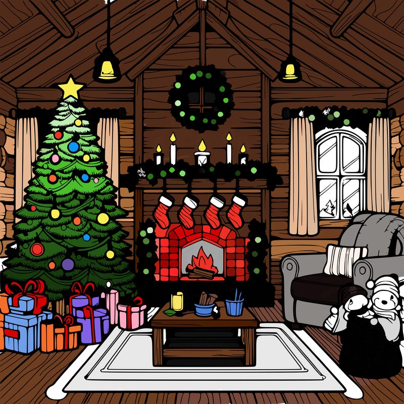 christmas house interior