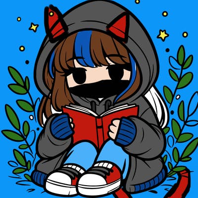 girl in oversized hoodie reading a book