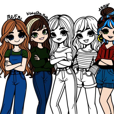 group of girl friends