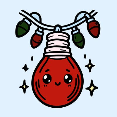 small bulb of a garland