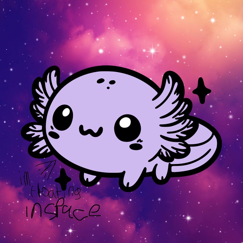 cute easy baby axolotl