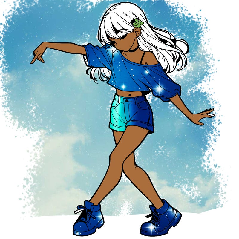 realistic girl danceing