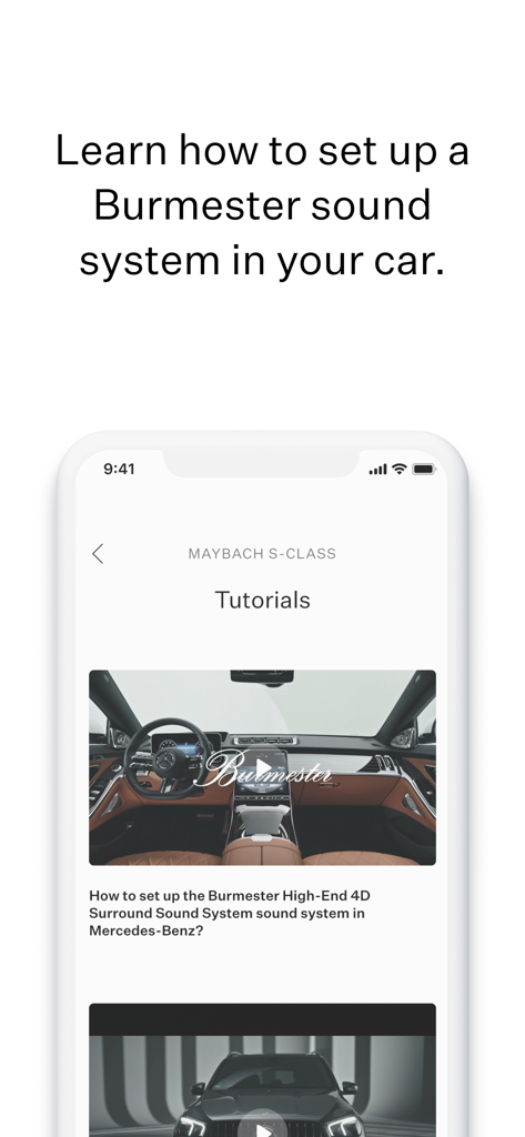 Burmester Soundcheck MB - Tutorials for setting up Burmester sound systems in a Maybach S-Class