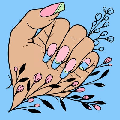 nails with french tip