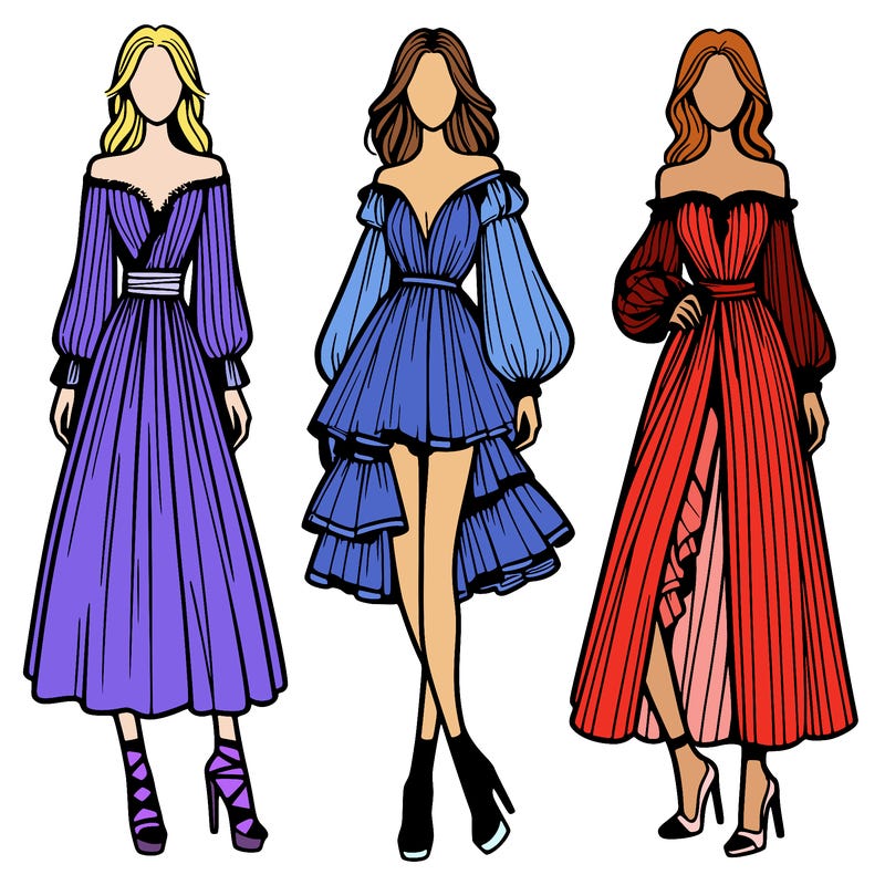 fashion models dresses