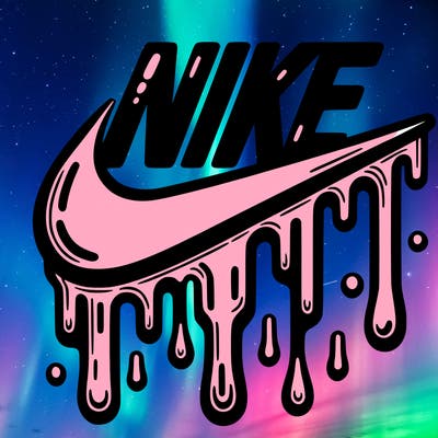 dripping nike logo