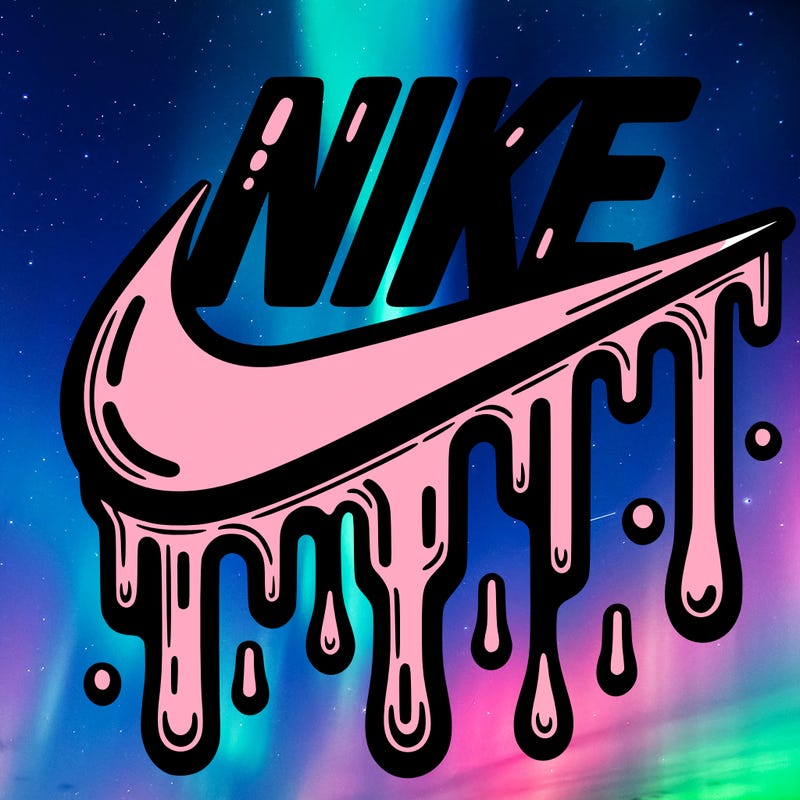 dripping nike logo