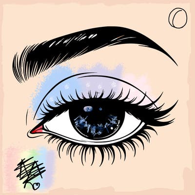 eye closed realistic