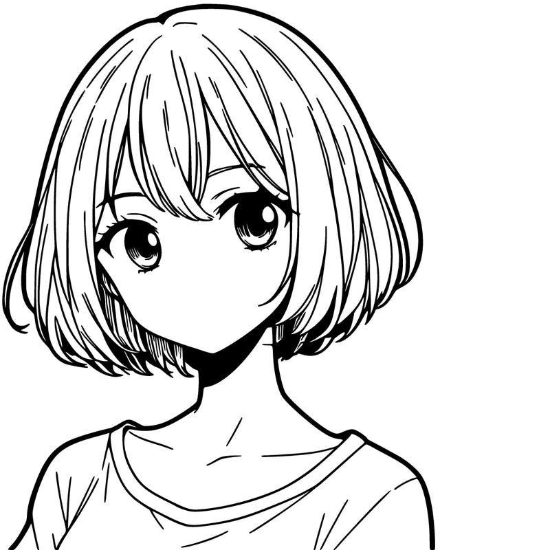 girl short hair manga