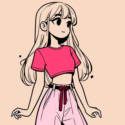 girl in a cute crop top