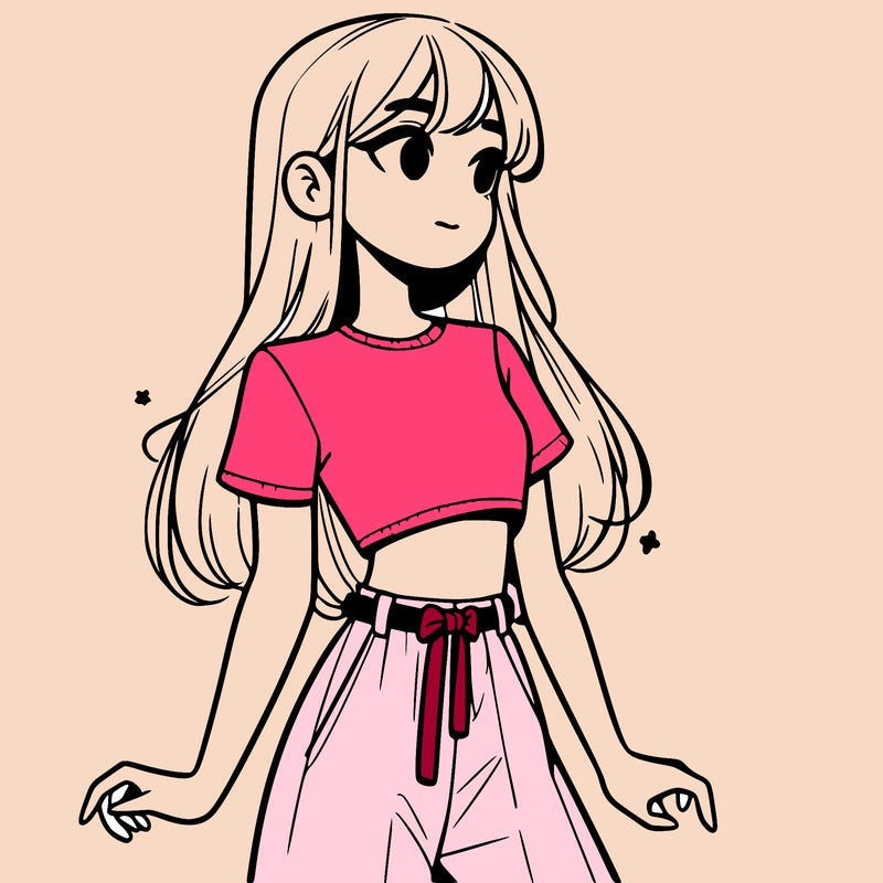 girl in a cute crop top