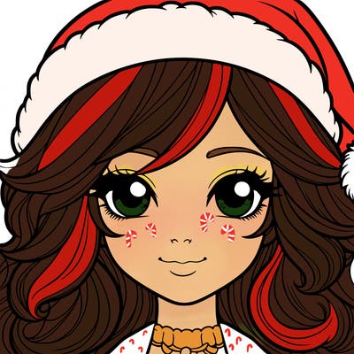 realistic christmas girl