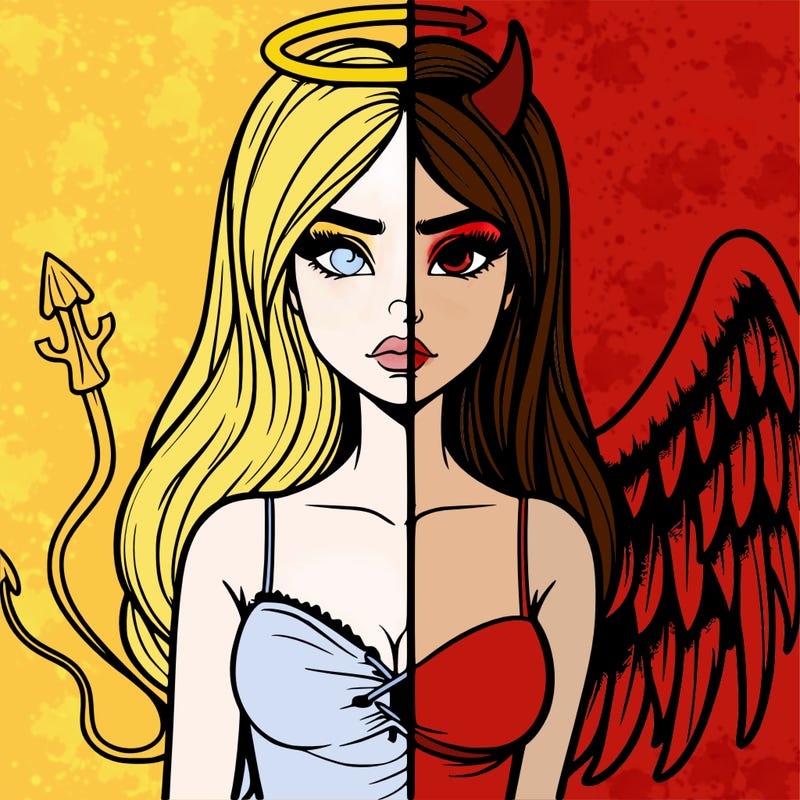 devil vs angel realistic girl