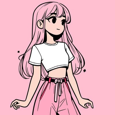 girl in a cute crop top