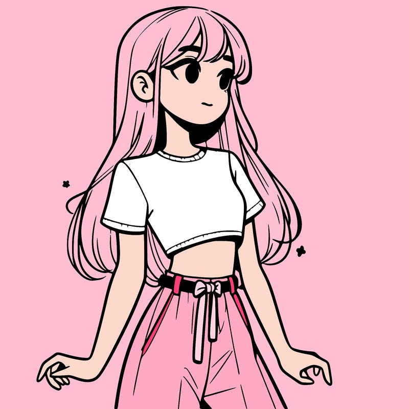 girl in a cute crop top
