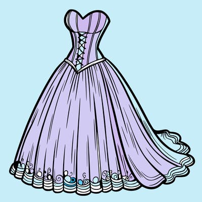 wedding dress-corset and a long and flowy skirt