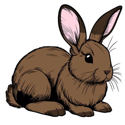 realistic bunny with ears down