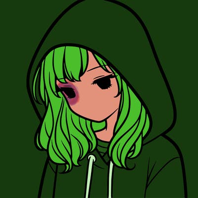 girl with a hoodie with hood over her head