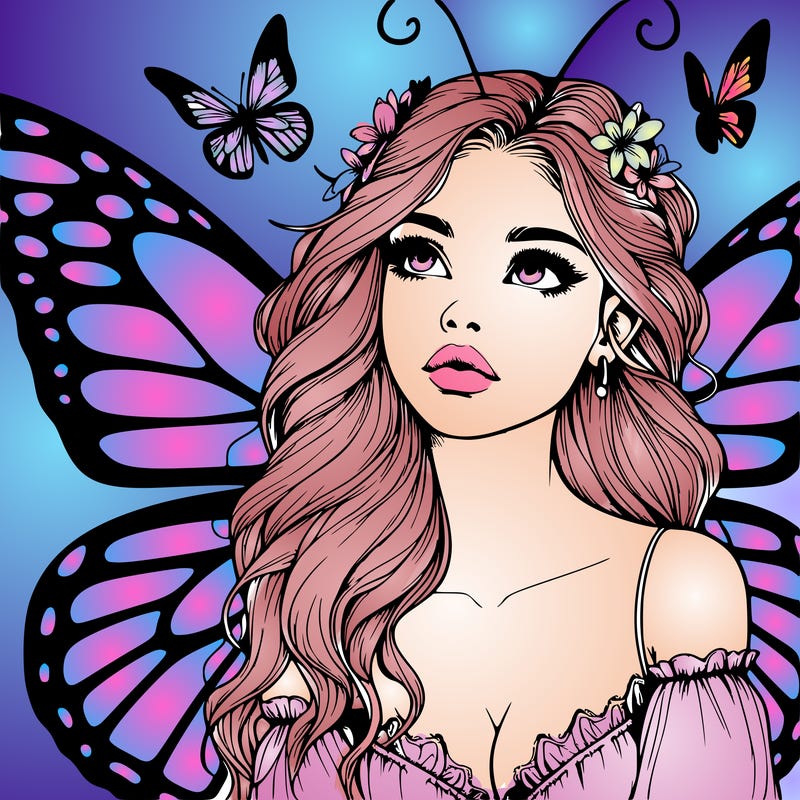 butterfly fairy realistic girl