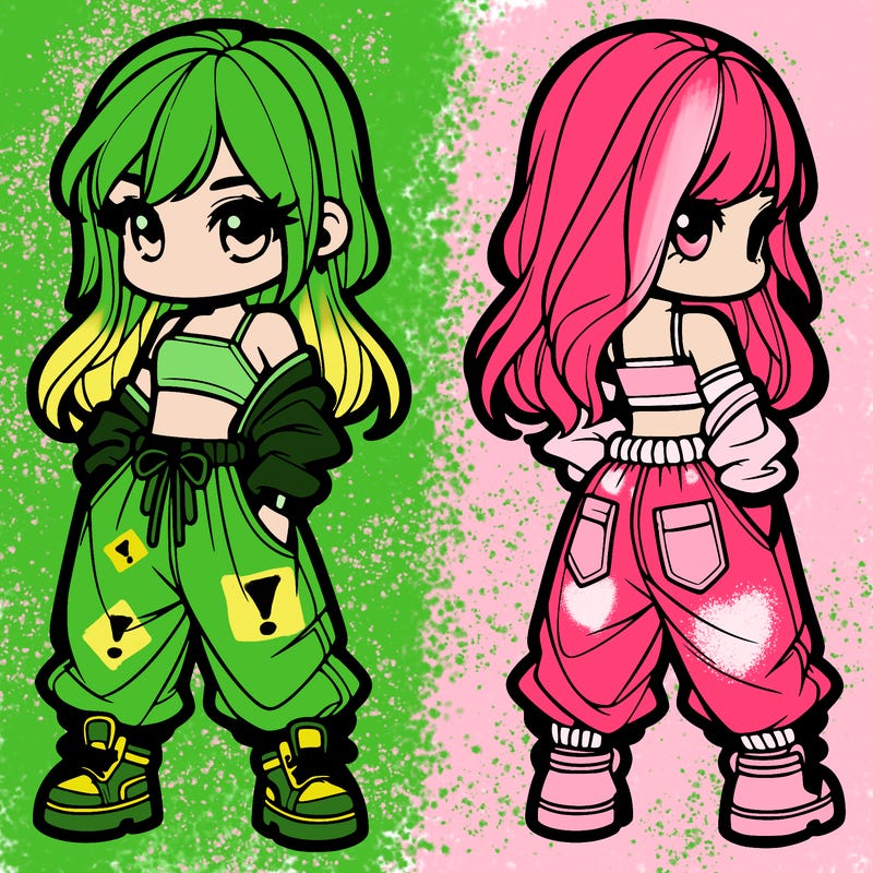 girl in crop top and baggy pants