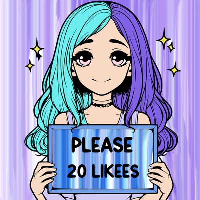 realistic girl holding a sign that says please 20 likes