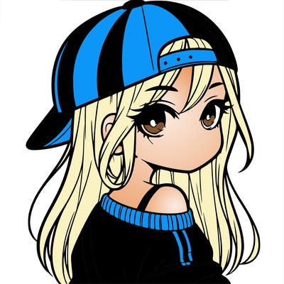 girl with a backward hat on