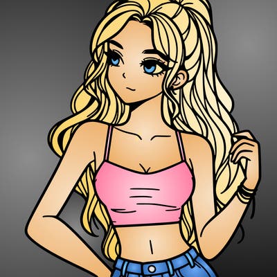 girl in crop top