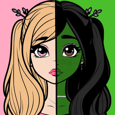 realistic girl split