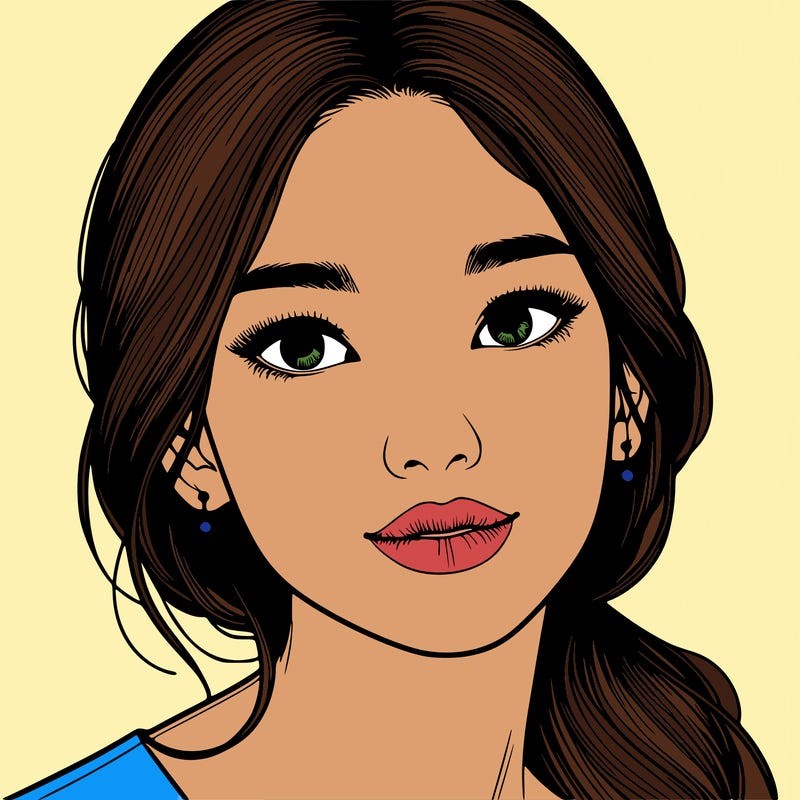 beautiful realistic asian woman