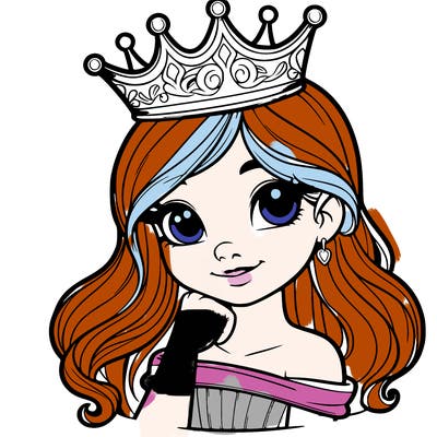 a realistic princess with a realistic crown