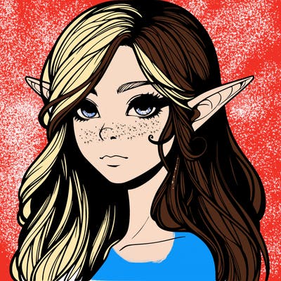 elf girl realistic dark fantasy