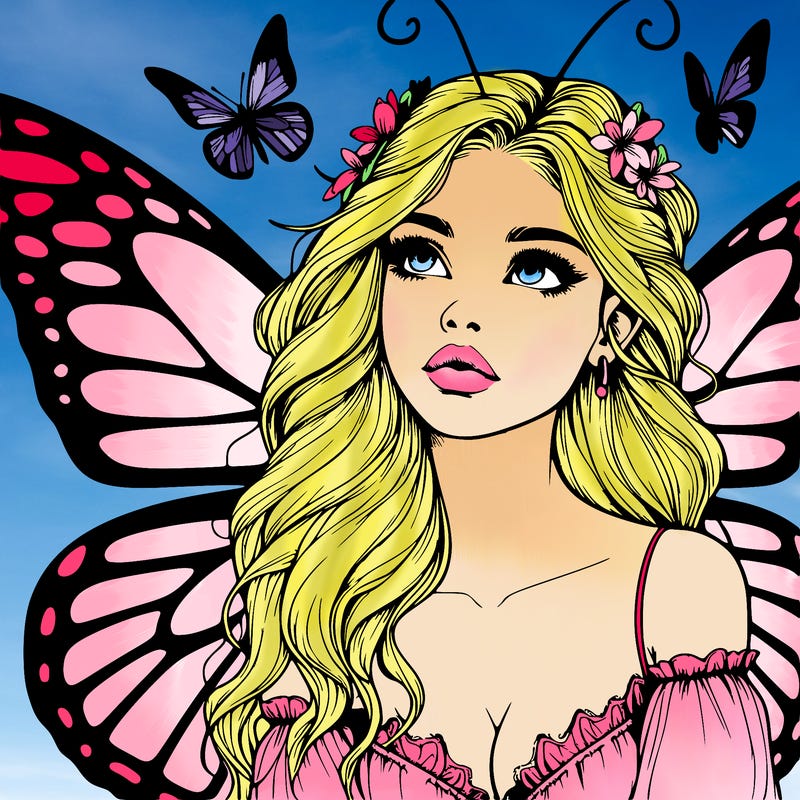 butterfly fairy realistic girl