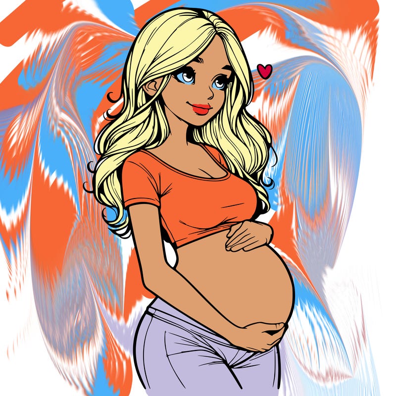 realistic pregnant girl
