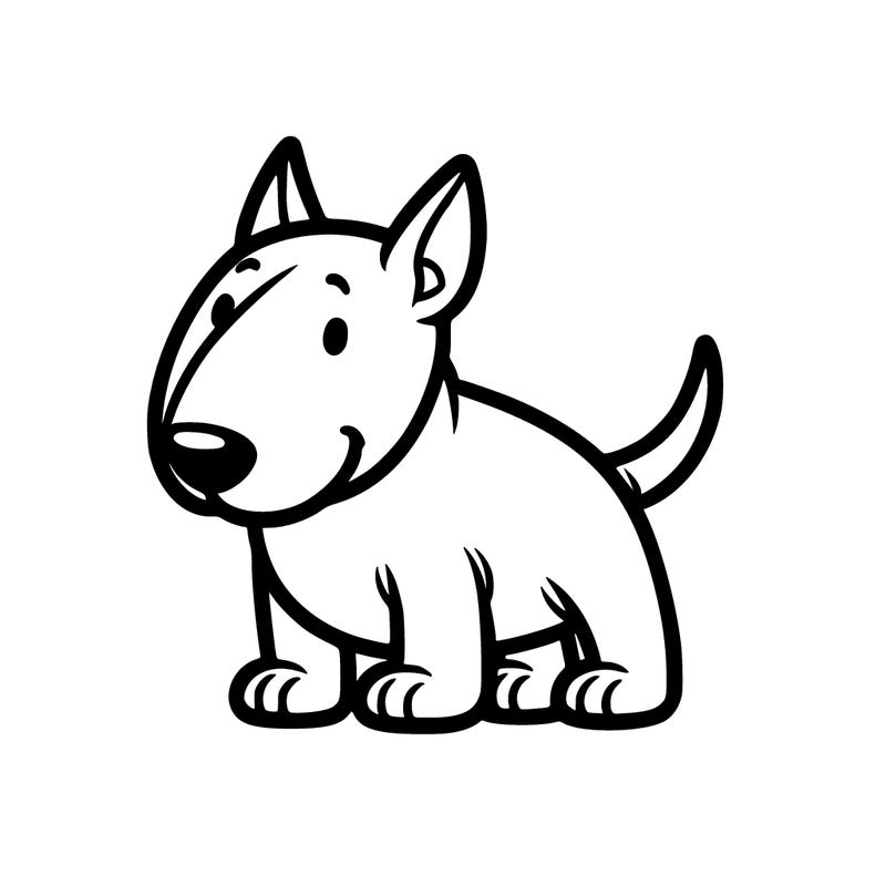 cartoon bull terrier