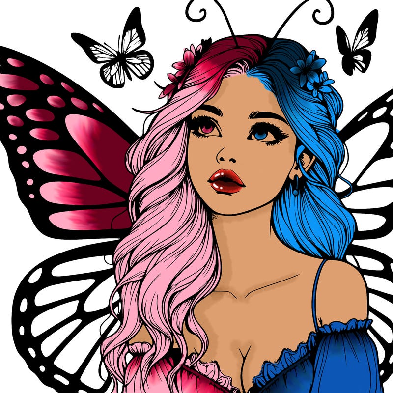 butterfly fairy realistic girl