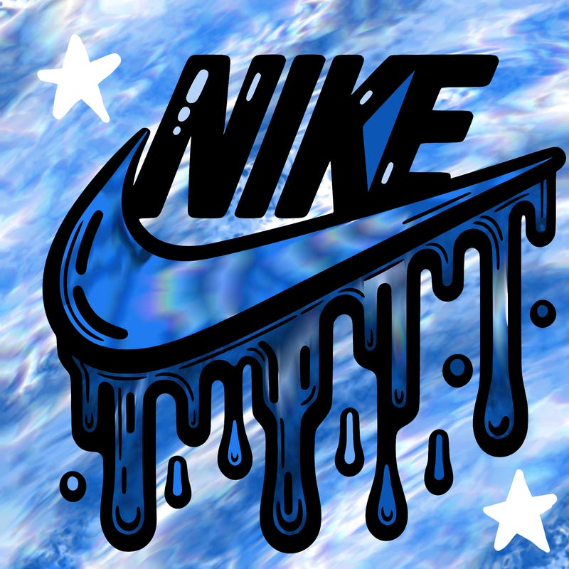 dripping nike logo