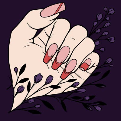 nails with french tip