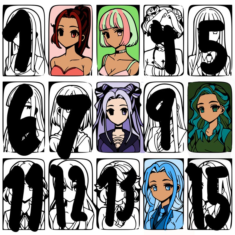 girls that look diffrent anime