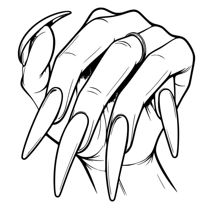 realistic long nails