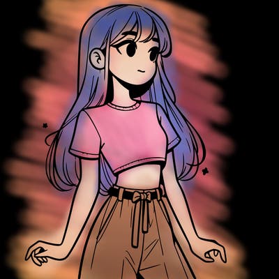 girl in a cute crop top