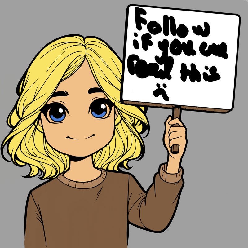 realistic girl holding up a sign