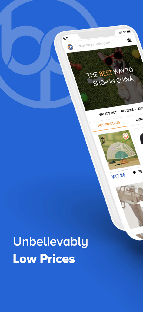 Interface do aplicativo móvel Baopals mostrando produtos selecionados da China com preços baixos