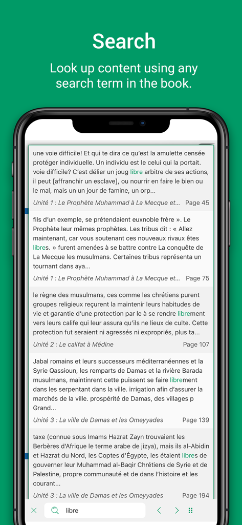 The IIS Digital Curriculum - Search results within an electronic book in The IIS Digital Curriculum mobile application.