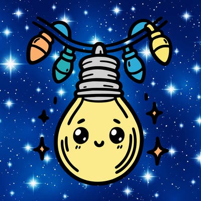 small bulb of a garland