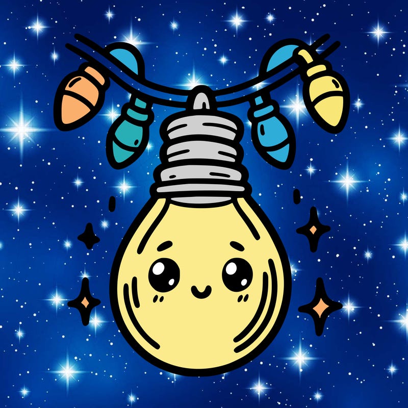 small bulb of a garland