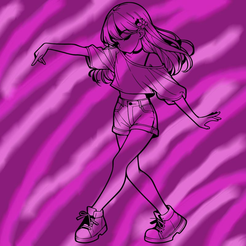 realistic girl danceing