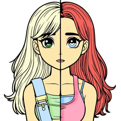 realistic girl split